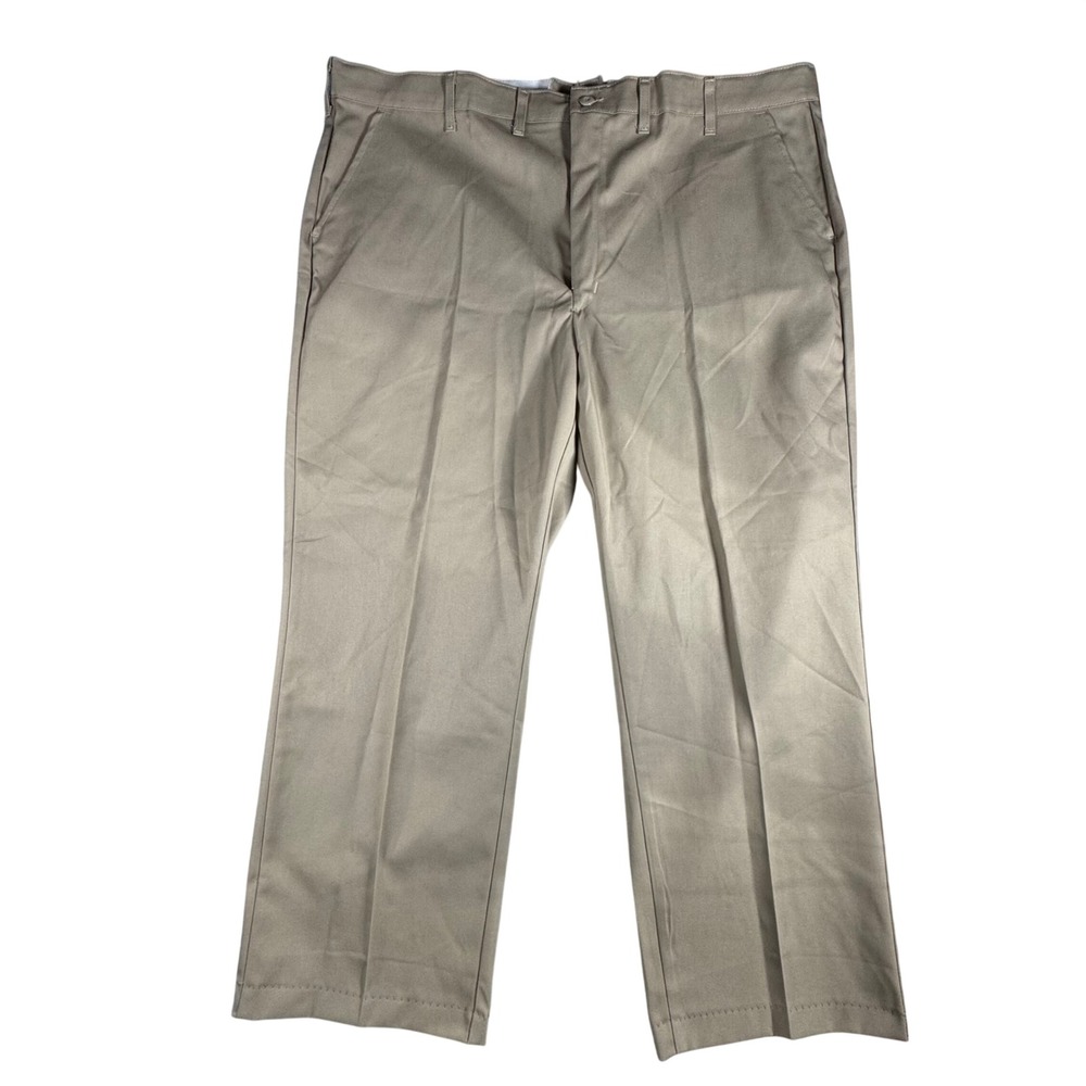 Red Kap Work Pants Mens 48 Khaki Tan PT20KHO Industrial Twill Straight Leg Chino